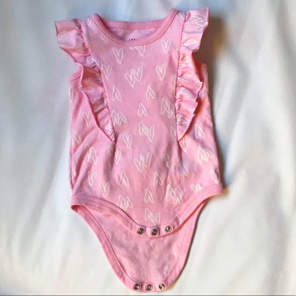 ♥️ BOGO ♥️ Cat & Jack Heart Ruffle Bodysuit